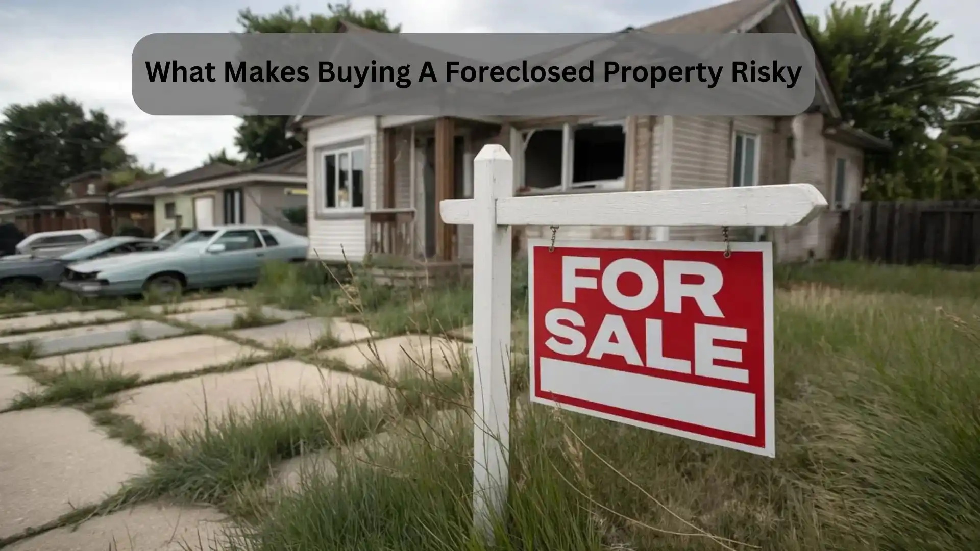 What makes buying a foreclosed property risky?