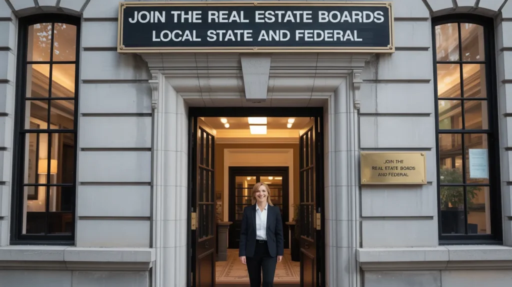 3. Join the Real Estate Boards (Local State and Federal):