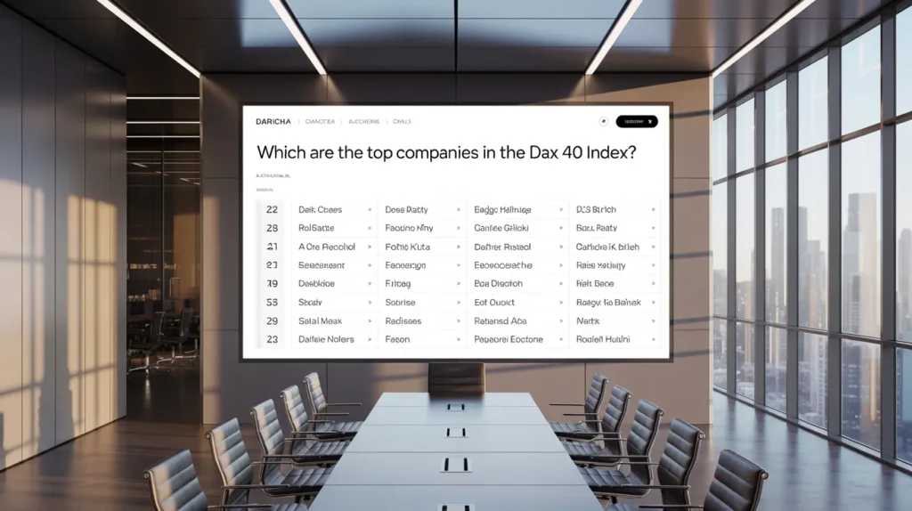 Which Are The Top Companies In The Dax 40 Index?